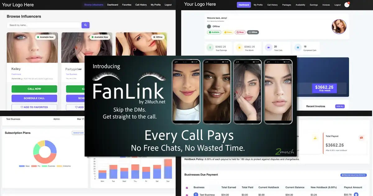 FanLink with Admin Dashboard and Revenue Tracking