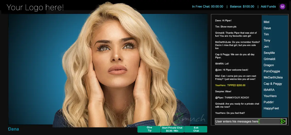 Miricam Live Streaming Platform Interface